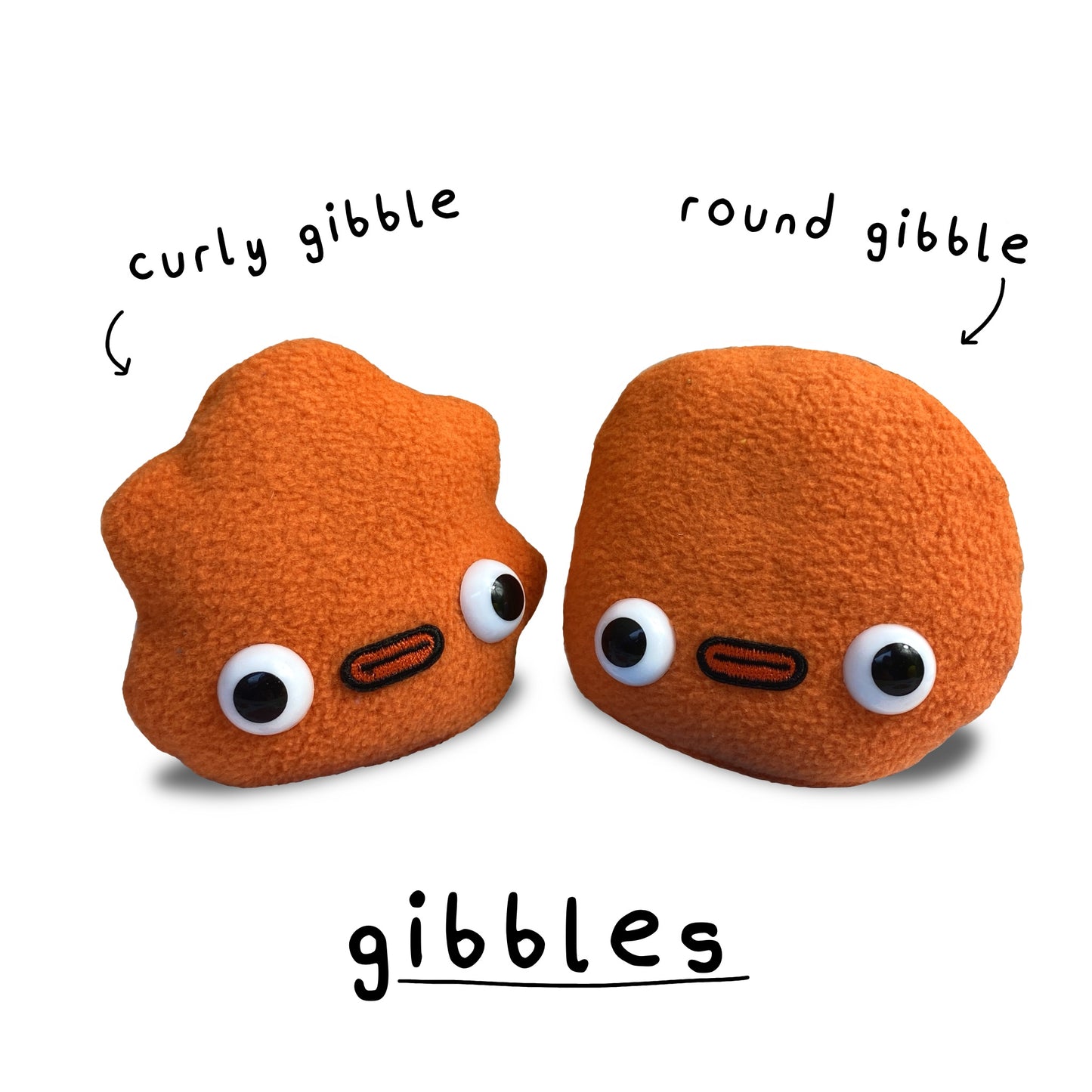 2. gibble bean filled plush (orange)