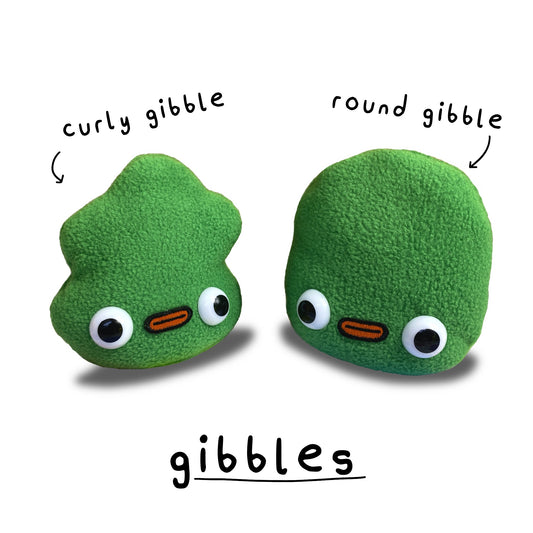 2. gibble bean filled plush (green)