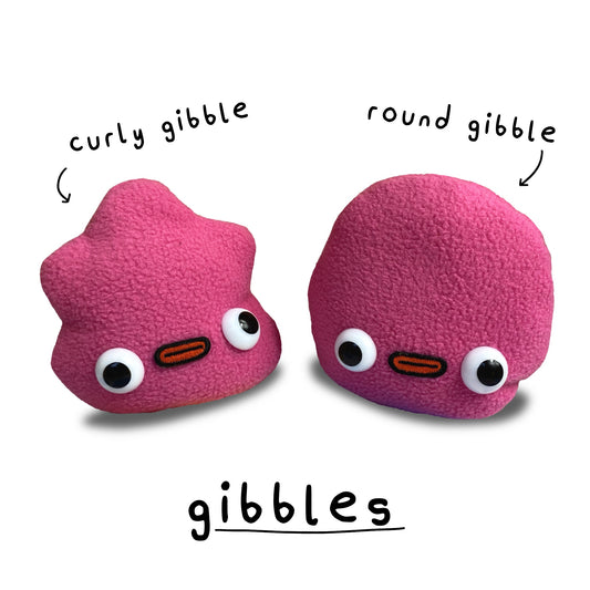 2. gibble bean filled plush (pink)